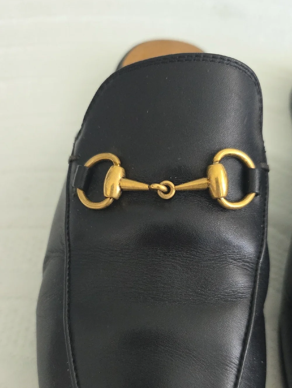 Gucci Princetown Black Slide Mule with Brown Insole - Picture 8 of 8